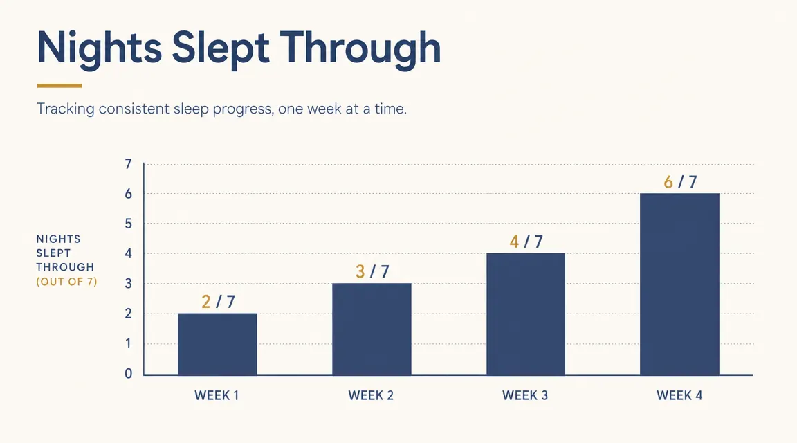 Side-by-side comparison chart showing sleep quality before and after using a weighted blanket over 30 nights